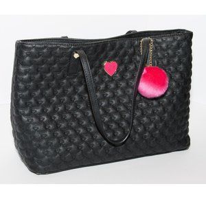Betsey Johnson Quilted Tote With Pochette